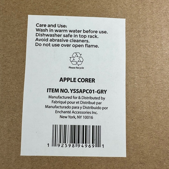 NEW Rae Dunn CORE Apple Corer with Gray Handle 🍎 🍏 🍎 - Picture 4 of 4